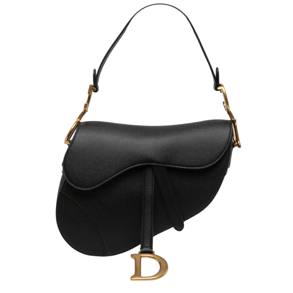 Pre-Loved Dior Grained Calfskin Saddle Bag